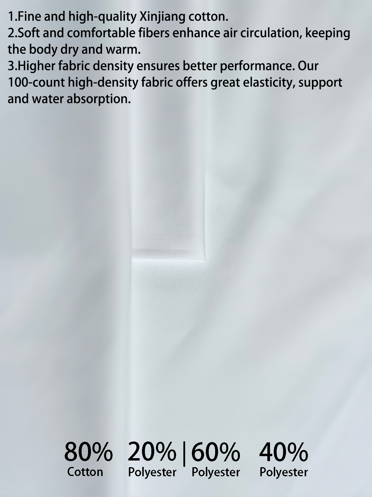 Liquid Ammonia Easy-Care Cotton-Polyester Blend Fabric