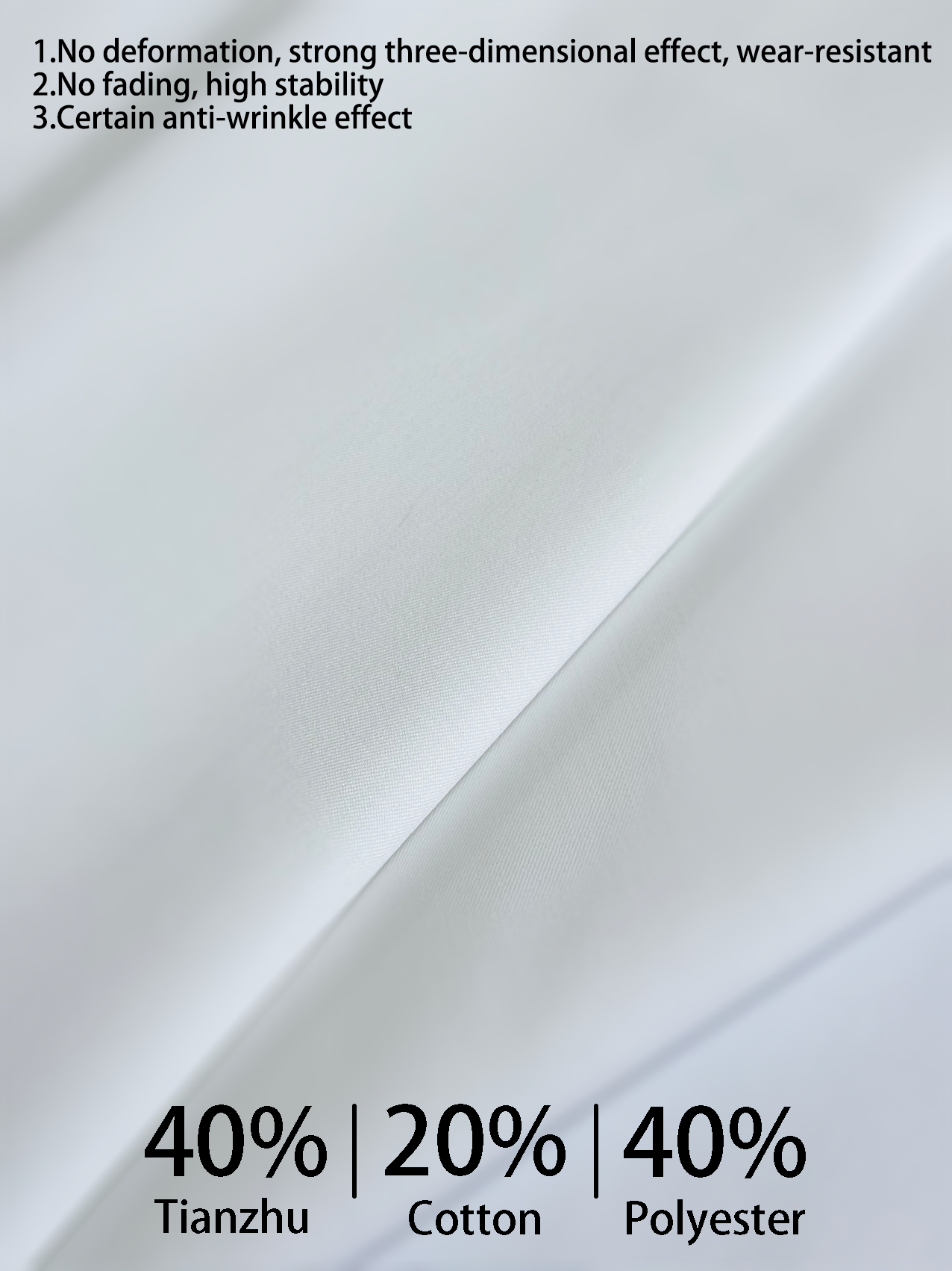 Non-Iron Ready-to-Wear Bamboo Cotton-Polyester Fabric