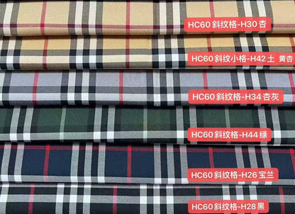 100% Cotton Twill Scottish Tartan Plaid Fabric