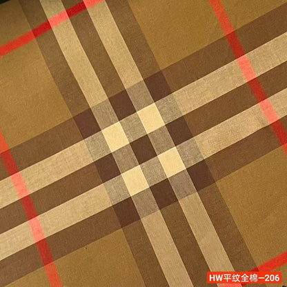 100% Cotton Plain Weave Scottish Tartan Plaid Fabric