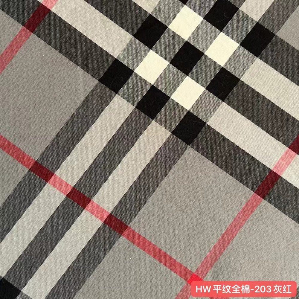 100% Cotton Plain Weave Scottish Tartan Plaid Fabric