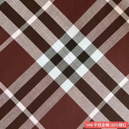 100% Cotton Plain Weave Scottish Tartan Plaid Fabric