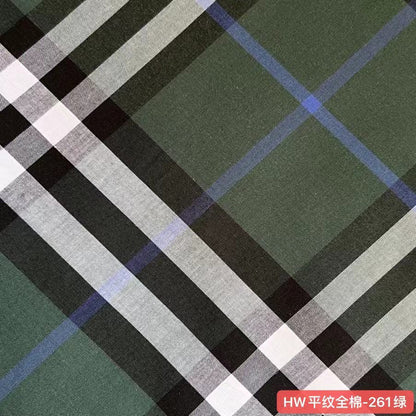 100% Cotton Plain Weave Scottish Tartan Plaid Fabric