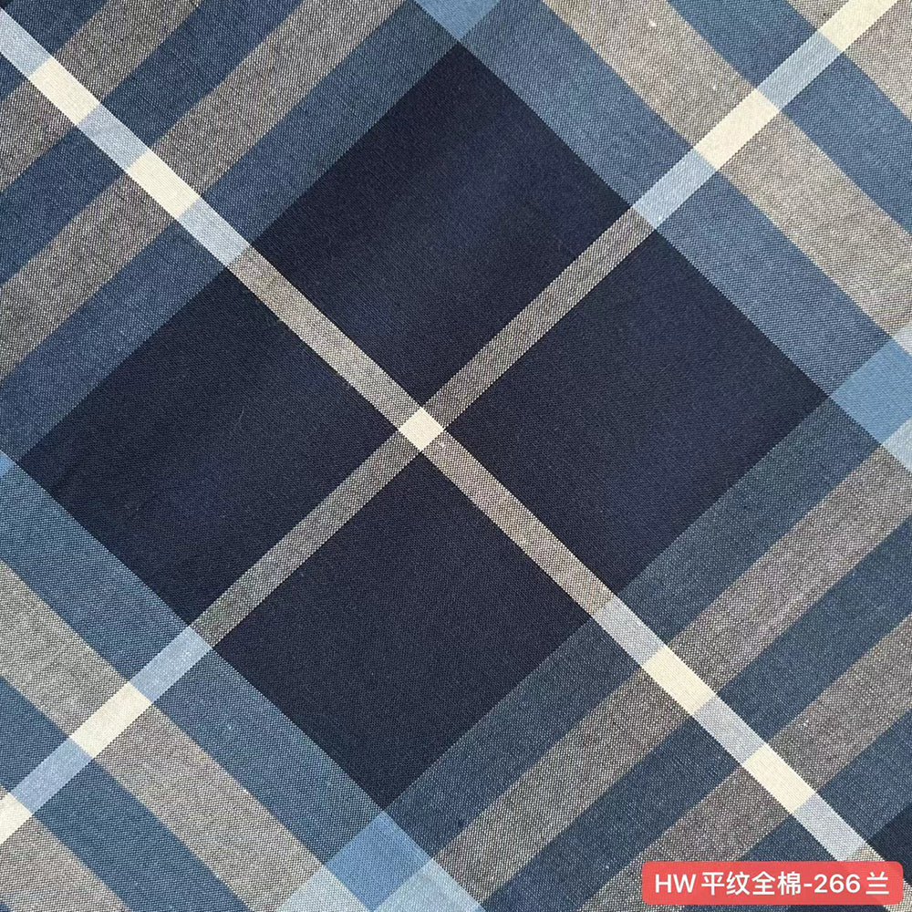 100% Cotton Plain Weave Scottish Tartan Plaid Fabric