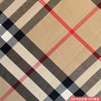 100% Cotton Plain Weave Scottish Tartan Plaid Fabric