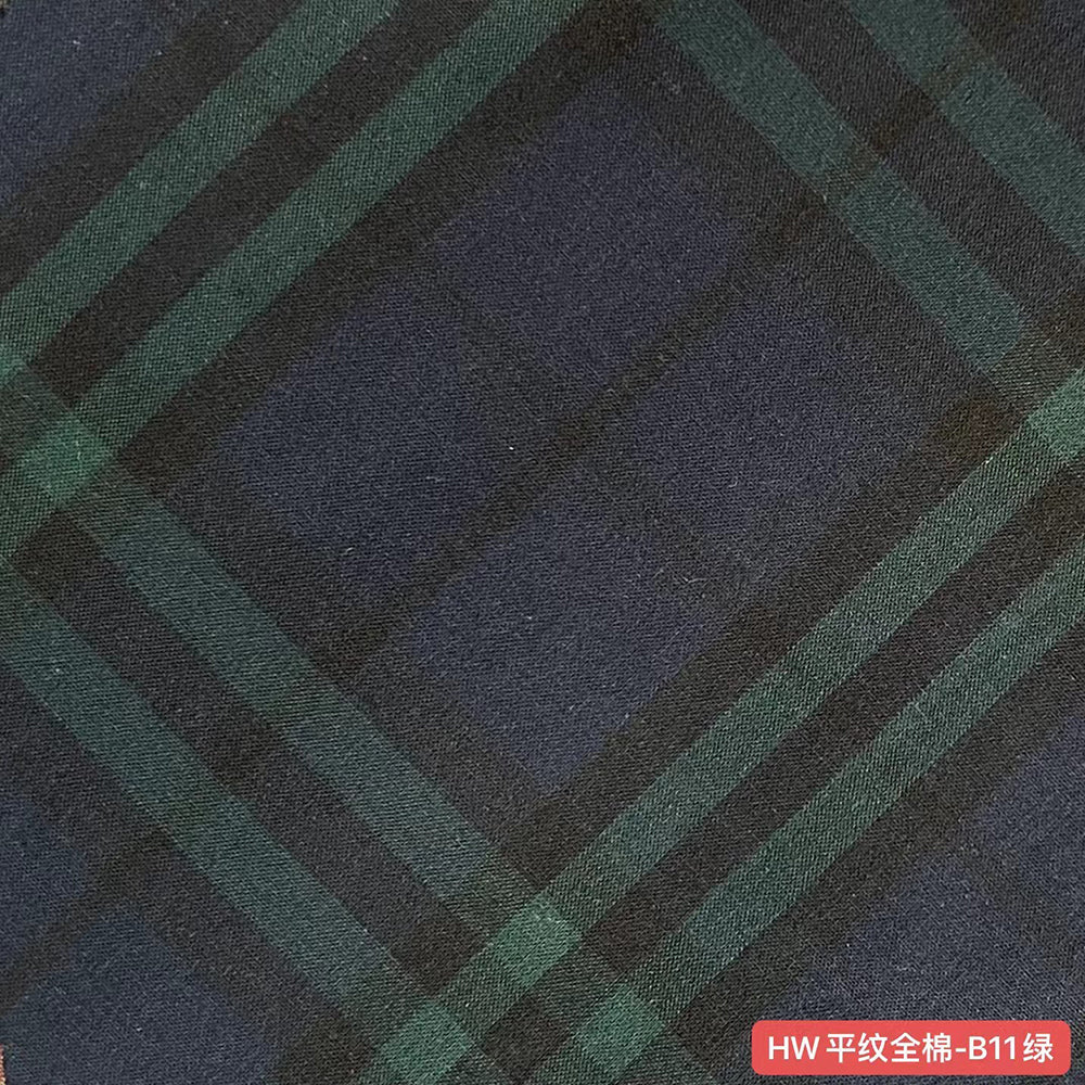 100% Cotton Plain Weave Scottish Tartan Plaid Fabric