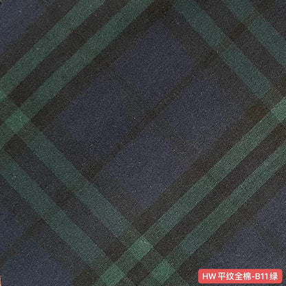 100% Cotton Plain Weave Scottish Tartan Plaid Fabric