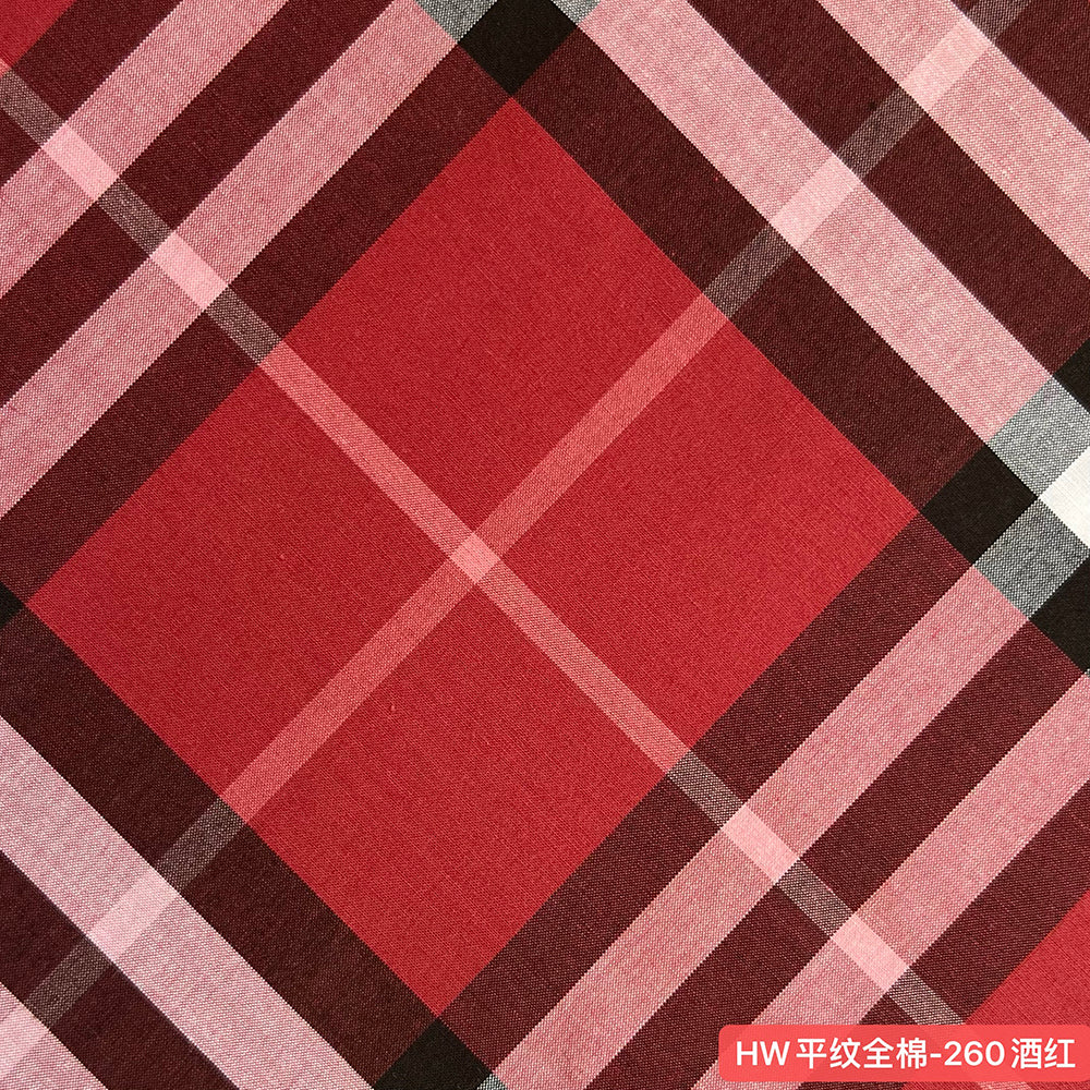 100% Cotton Plain Weave Scottish Tartan Plaid Fabric