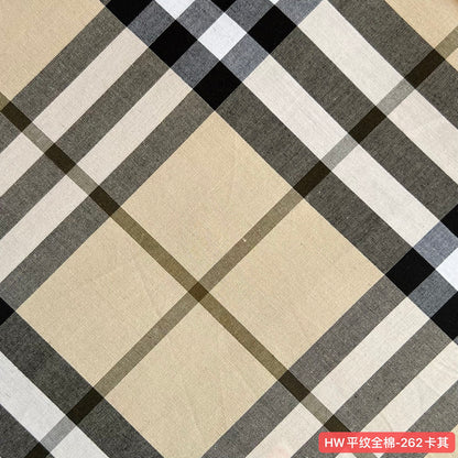 100% Cotton Plain Weave Scottish Tartan Plaid Fabric