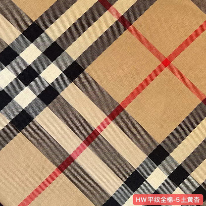 100% Cotton Plain Weave Scottish Tartan Plaid Fabric