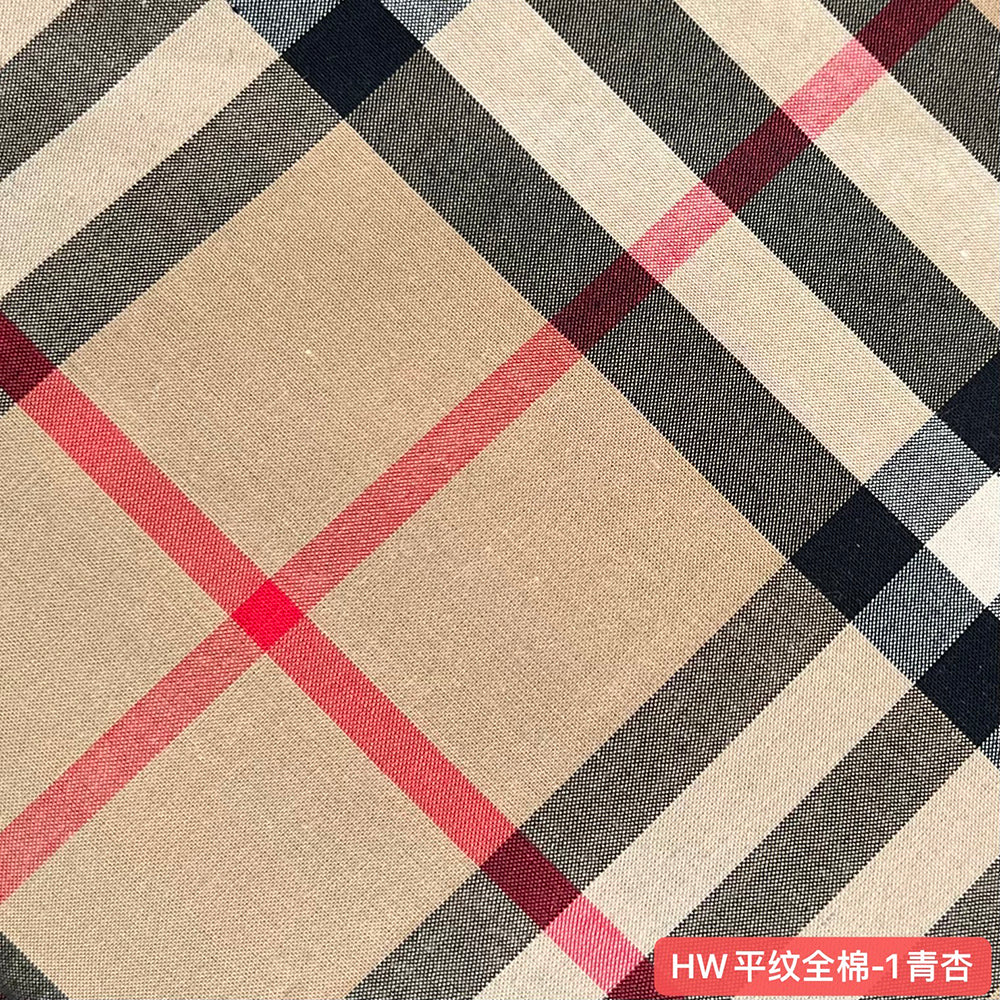 100% Cotton Plain Weave Scottish Tartan Plaid Fabric