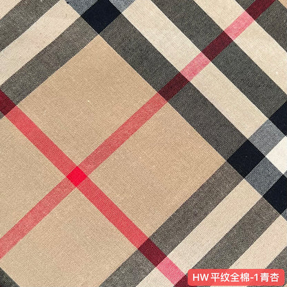 100% Cotton Plain Weave Scottish Tartan Plaid Fabric