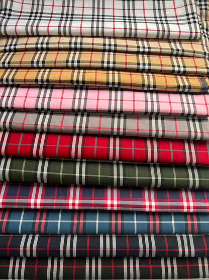 100% Cotton Twill Scottish Tartan Plaid Fabric