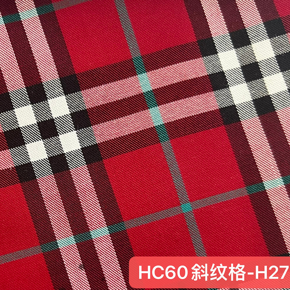 100% Cotton Twill Scottish Tartan Plaid Fabric
