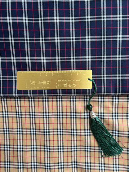 100% Cotton Plain Weave Scottish Tartan Plaid Fabric